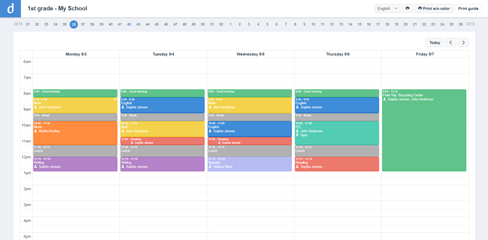 Schedules for students & parents