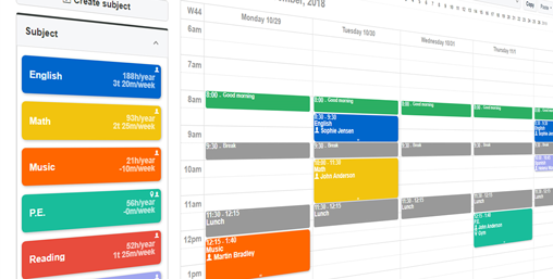 Realtime hour count in Docendo scheduling software